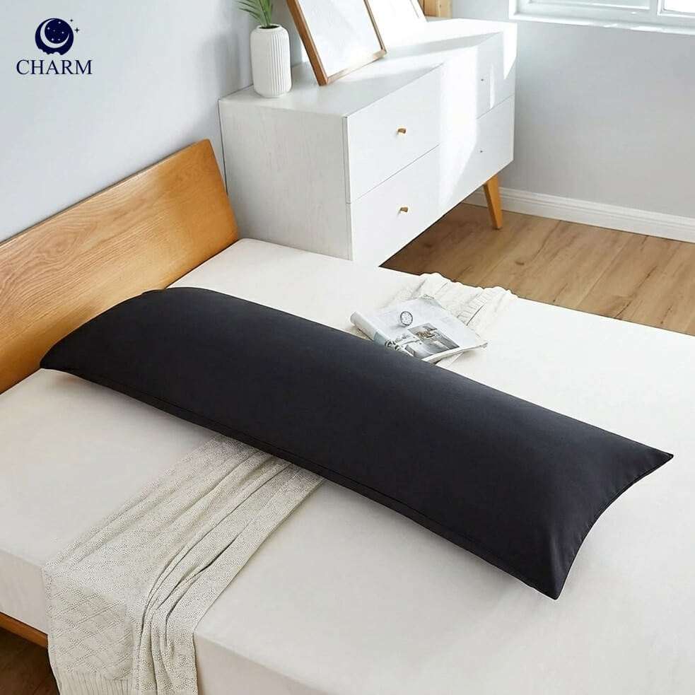 ปลอกหมอน BODY CHARM CUDDLE ขนาด 16 X 42 นิ้ว BLACK